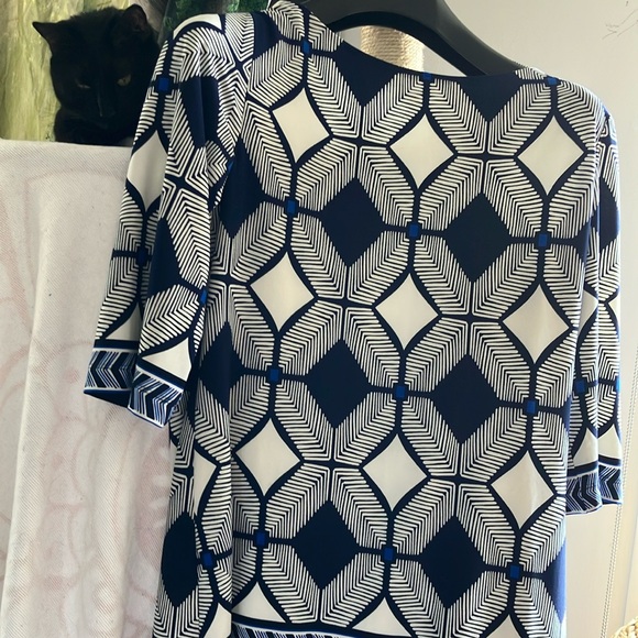 Just...Taylor Navy and White Midi Dress - Picture 4 of 4